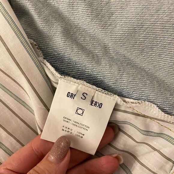 Ground Zero jean jacket with shirt attached, S - Picture 8 of 8